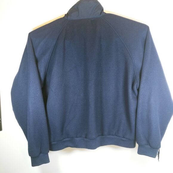 Vtg Dunbrooke Sport Full Zip Fleece Jacket Sz XXL Blue Brown Warm zip pockets - Picture 5 of 8